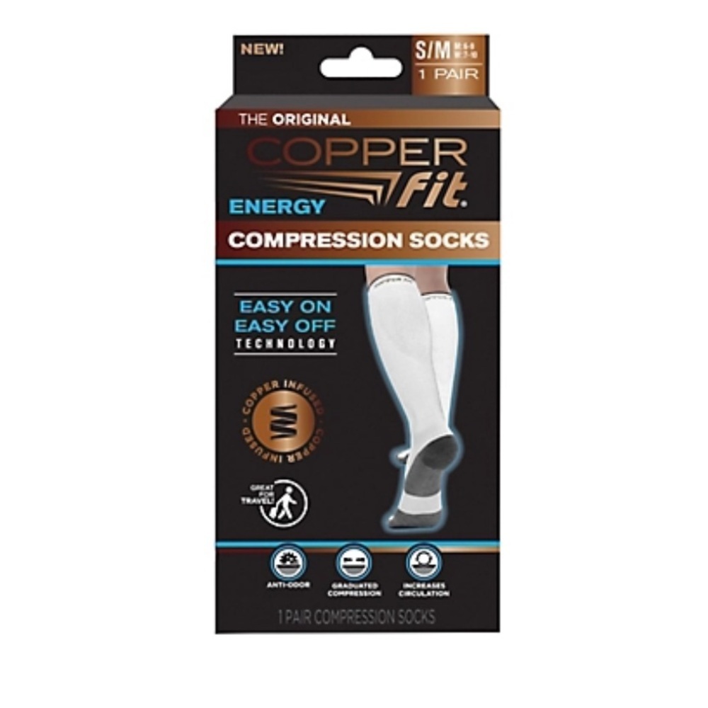 Copper Fit Unisex Adult Energy Compression Socks, 1-Pair NEW - Picture 9 of 10